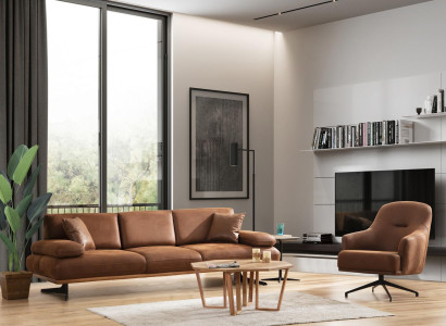 Living room set 2-piece modern four-seater sofa couch luxury armchair sofa set